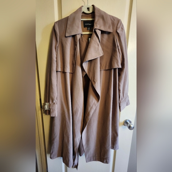 CLUB MONACO Elima Brown Trench Coat | Jacket with Belt. Size Small. NWT. - Picture 4 of 14